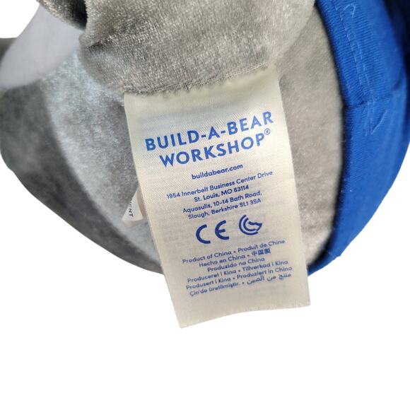 Build A Bear Shark Plush Stuffed Animal 16 Inch With Blue Surfboard Shirt 2018 - Picture 13 of 13